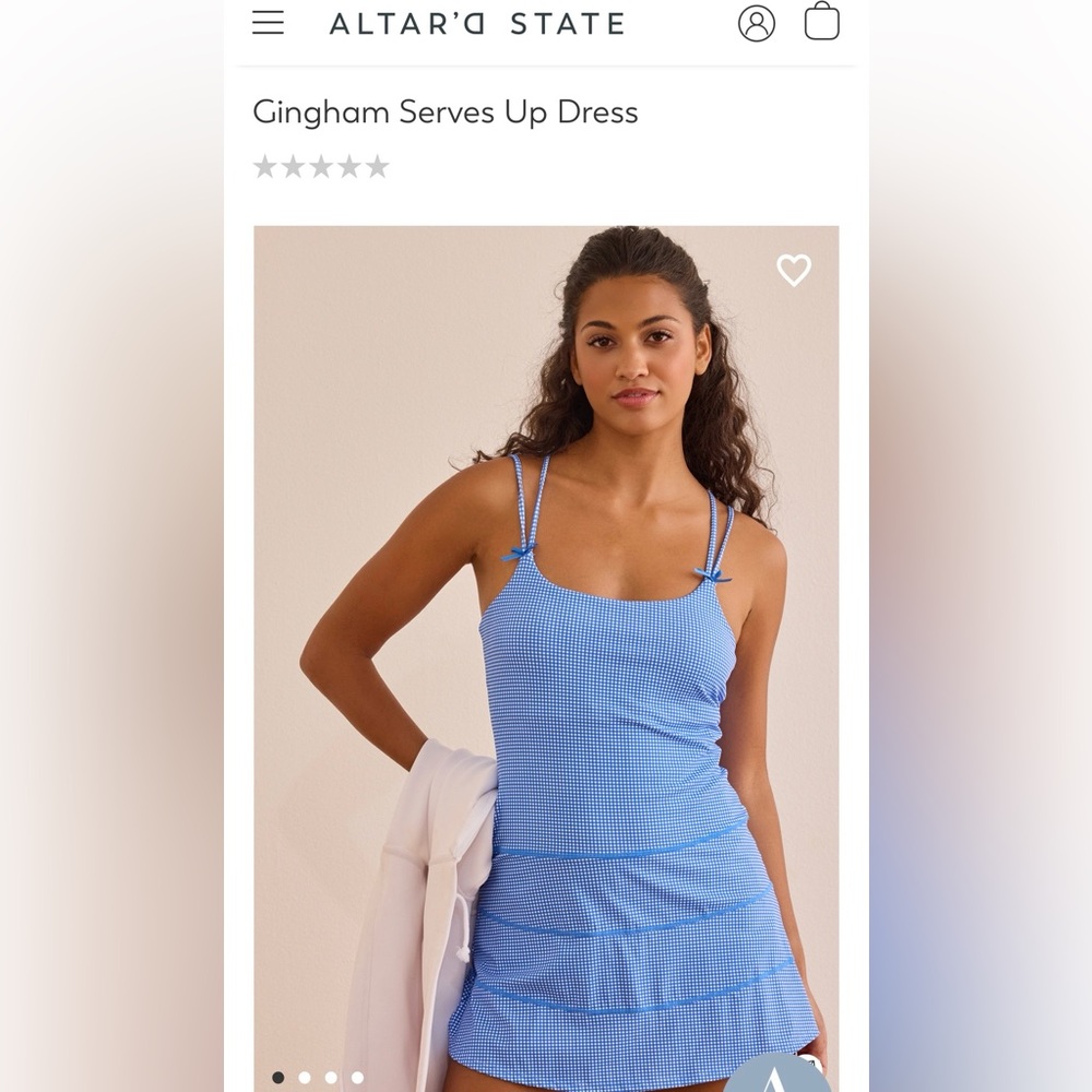 Altar'd State Blue Gingham Mini Dress